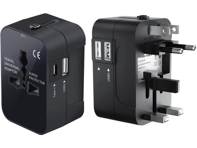 Portable Worldwide Universal Power Adapter Converter All in One International Wall Charger Plug for Wall Plug Input in USA EU UK France Italy...