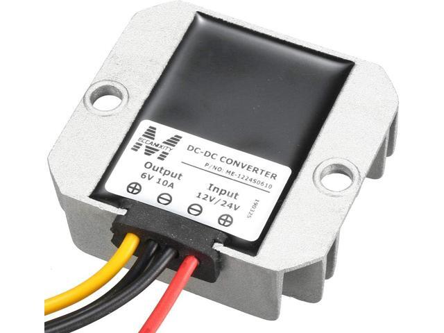 uxcell Power Voltage Converter DC 12V/24V to DC 6V 10A 60W Waterproof Voltage Convert Transformer