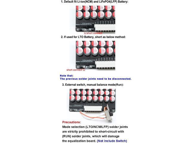 4S 5S 5A Active Equalizer Balancer LFP Lifepo4 Lithium Lipo/Titanate LTO Battery Energy Transfer Board Active Equalization Module Capacitor Faster...