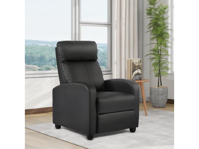 FDW Recliner Chair Push Back Sofa Home Theater Seating with Lumbar Support and Leather Padded Seat Backrest for Living Room