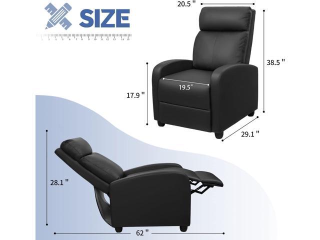 Furniwell Massage Recliner Chair for Living Room Adjustable PU Leather Reclining Chair Home Theater Seating Modern Winback Single Sofa for Adults...