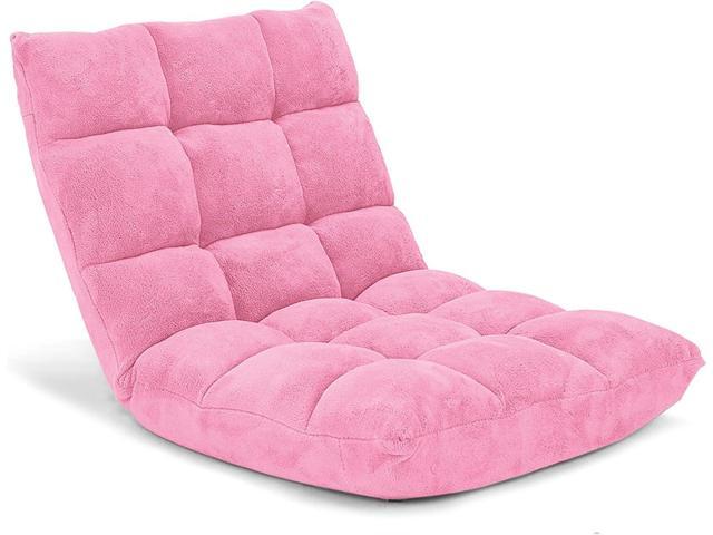 Giantex Floor Chair with Back Support, Folding Sofa Chair with 14 Adjustable Position, Padded Sleeper Bed, Couch Recliner, Floor Gaming Chair,...
