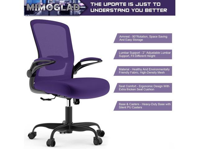Mimoglad Office Chair, Ergonomic Desk Chair with Adjustable Lumbar Support, High Back Mesh Computer Chair with Flip-up Armrests-BIFMA Passed Task...