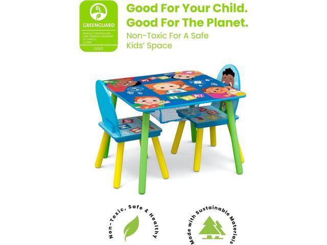 Delta Children Kids Table and Chair Set with Storage (2 Chairs Included) - Greenguard Gold Certified - Ideal for Arts & Crafts, Snack Time,...