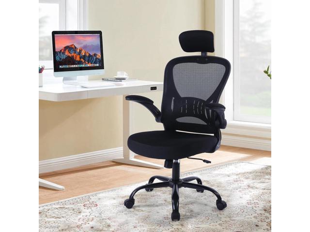 ralex-chair Ergonomic Office Chair with Adjustable Headrest & Lumbar Support, Computer Desk Chair with Flip-Up Armrests, Comfortable for Home,...