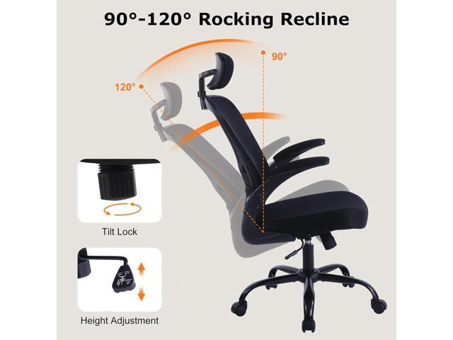 ralex-chair Ergonomic Office Chair with Adjustable Headrest & Lumbar Support, Computer Desk Chair with Flip-Up Armrests, Comfortable for Home,...