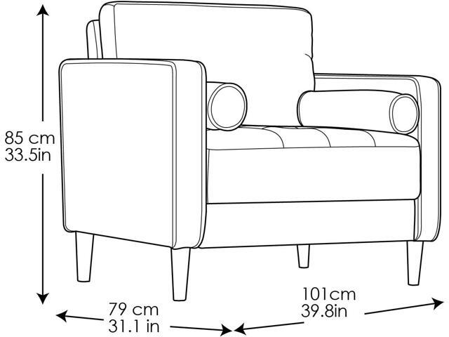 Lifestyle Solutions Lexington Armchair, Navy Blue