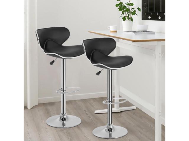 BestOffice Bar Stools Set of 2, Counter Height Adjustable Bar Stools with Back Bar Stool PU Leather Swivel Bar Stool Kitchen Counter Bar Stools...