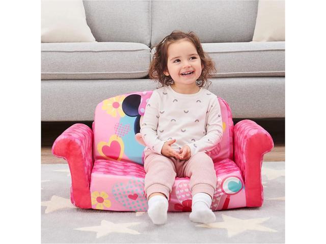 Marshmallow Furniture, Children's 2 in 1 Flip Open Foam Sofa, Minnie Mouse, by Spin Master