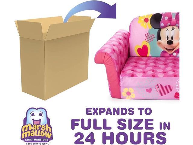 Marshmallow Furniture, Children's 2 in 1 Flip Open Foam Sofa, Minnie Mouse, by Spin Master
