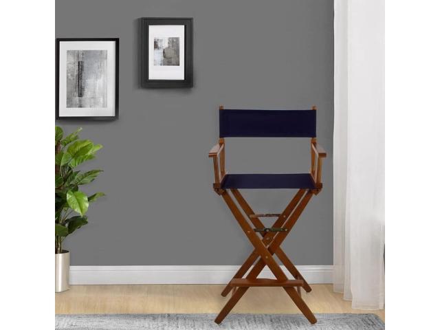American Trails Extra-Wide Premium 30' Director's Chair Black Frame with Black Canvas, Bar Height