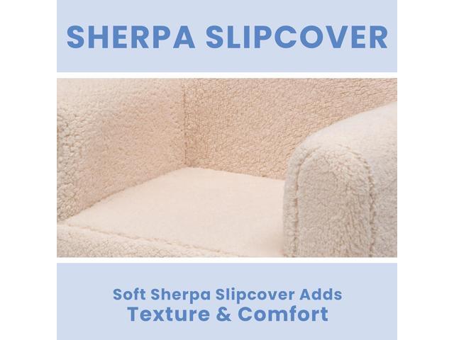 Delta Children Cozee Sherpa Chair, Cream