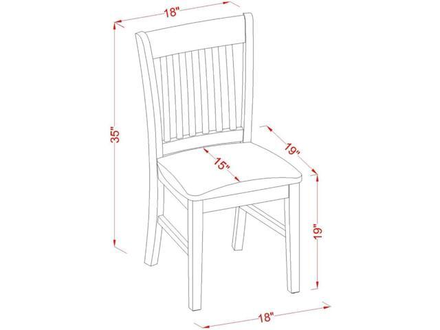 East West Furniture NFC-OAK-C Norfolk Kitchen Dining Chairs - Linen Fabric Upholstered Wood Chairs, Set of 2, Oak