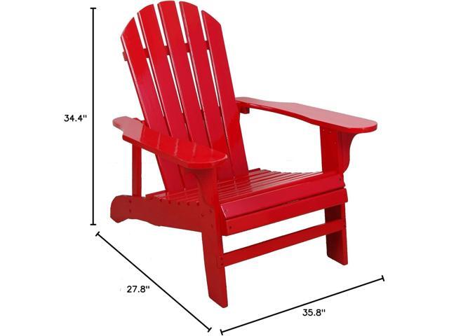 Leigh Country Red Adirondack Chair for Patio, Deck or Yard