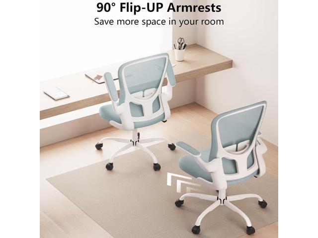 Ergonomic Office Chair, Comfort Swivel Home Office Task Chair, Breathable Mesh Desk Chair, Lumbar Support Computer Chair with Flip-up Arms and...