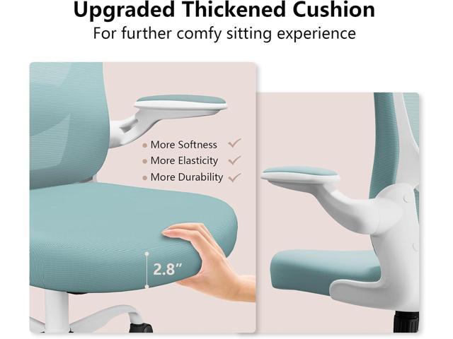 Ergonomic Office Chair, Comfort Swivel Home Office Task Chair, Breathable Mesh Desk Chair, Lumbar Support Computer Chair with Flip-up Arms and...