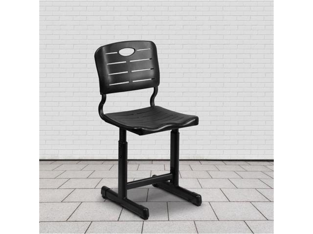 Flash Furniture Adjustable Height Black Student Chair with Black Pedestal Frame