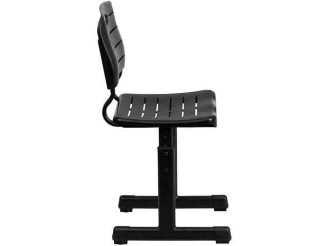 Flash Furniture Adjustable Height Black Student Chair with Black Pedestal Frame
