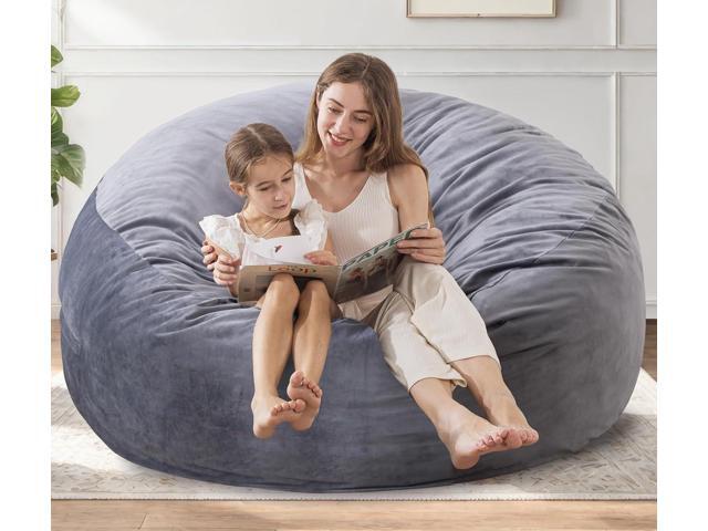 Large Bean Bag Chair for Adults/Kids with Filling, 4 ft Memory Foam Bean Bag Chairs with Filler Included, Ultra Soft Dutch Velvet Fabric, Bean Bag...