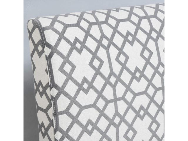 Christopher Knight Home Kassi Fabric Accent Chair, Grey Geometric Patterned