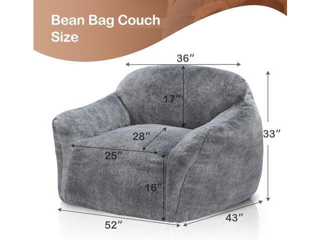 Homguava Bean Bag Chair Bean Bag Chairs for Adults Comfy Beanbag Chair with Spacious Design Oversized Bean Bag Sofa with Armrest Giant Bean Bag...