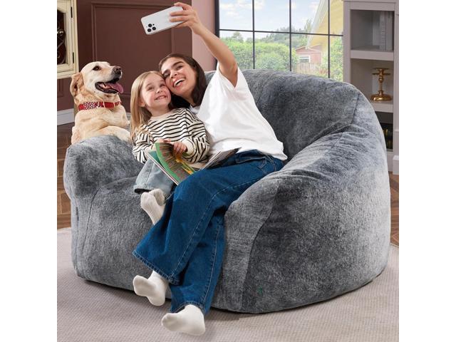 Homguava Bean Bag Chair Bean Bag Chairs for Adults Comfy Beanbag Chair with Spacious Design Oversized Bean Bag Sofa with Armrest Giant Bean Bag...