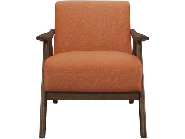 Lexicon Mid Century Modern Accent Chair with Solid Wood Frame in Walnut Finish, Upholstered Living Room Lounge Arm Chair, Thick and Comfy...