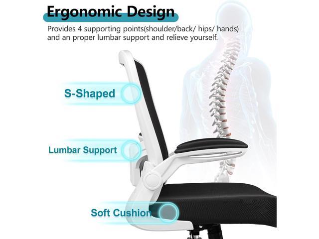 FelixKing Office Chair, Ergonomic Desk Chair Breathable Mesh Chairs Adjustable High Back Lumbar Support Flip-up Armrests, Executive Rolling Swivel...
