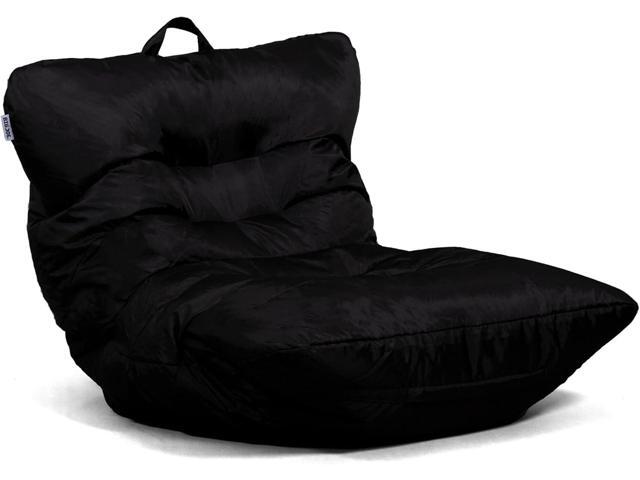 Big Joe Roma Bean Bag Chair, Black Smartmax, Durable Polyester Nylon Blend, 3 feet