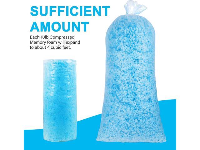 DR. DUDU 10lbs Shredded Memory Foam Filling for Bean Bag Filler, Soft and Convenient Pillow Stuffing Foam for Couch Cushion Dog Bed Chair Arts...