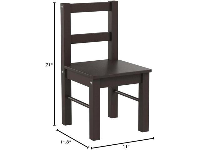 UTEX Child's Wooden Chair Pair for Play or Activity, Set of 2, Espresso
