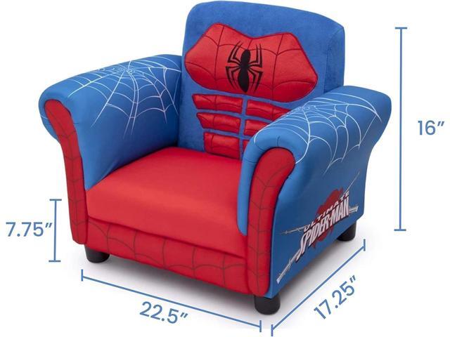 Delta Children Figural Upholstered Chair, Marvel Spider Man (Blue, Red)