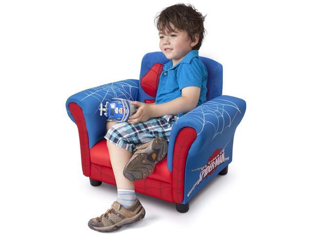 Delta Children Figural Upholstered Chair, Marvel Spider Man (Blue, Red)