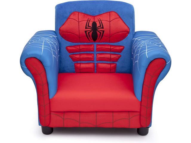 Delta Children Figural Upholstered Chair, Marvel Spider Man (Blue, Red)