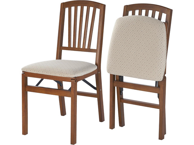 Stakmore Slat Back Folding Chair Finish, Set of 2, Fruitwood