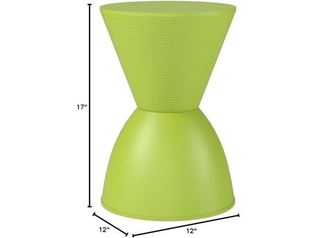 Modway Haste Contemporary Modern Hourglass Accent Stool in Green