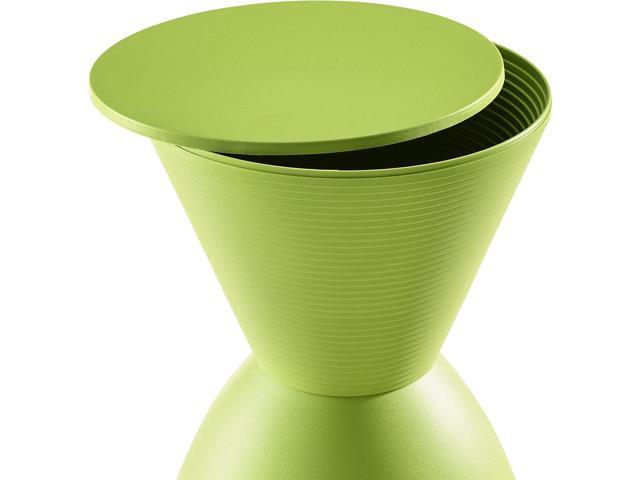 Modway Haste Contemporary Modern Hourglass Accent Stool in Green