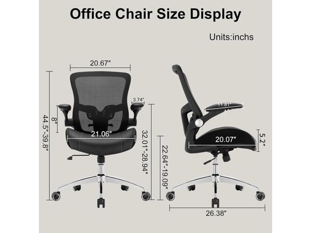 Office Chair Ergonomic Desk Chair-400lbs Big and Tall Heavy Duty, Wide & Soft 3D Modeling Foam Cushion Home Office Desk Chair with Adjustable Seat...