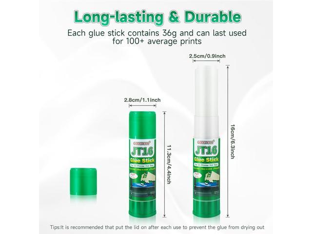 3D Printer Glue Sticks, 36 Grams Each PVP Solid Glue Sticks for Hot Bed Plate, Washable, Non-Toxic, Reduce Warping for PLA, ABS, PETG, HIPS, TPU...