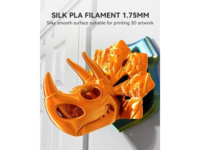 SUNLU 3D Printer Silk Filament,Shiny Silk PLA Filament 1.75mm, Smooth Silky Surface, Great Easy to Print for 3D Printers, Dimensional Accuracy +/-...