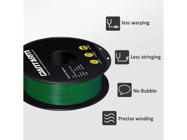 GIANTARM PETG Filament 1.75, Green PETG Filament 1.75mm 1kg(2.2lb), Toughness Enhanced, Dimensional Accuracy +/-0.02mm, Vacuum Package