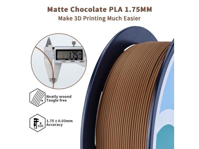 ZIRO Matte PLA Filament 1.75mm, Pure Color No-Shine 3D Printer Filament, High Toughness 3D Printing Material, Dimensional Accuracy +/- 0.03mm,...