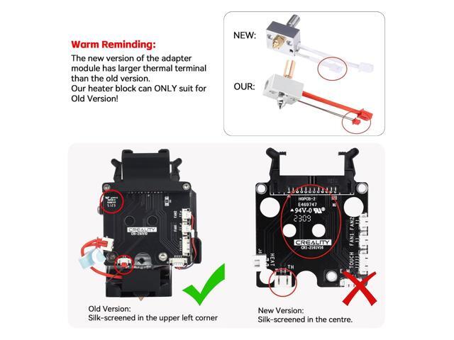 Ender 3 S1 Sprite Extruder Hotend Heater Block Replacement Titanium Heatbreak High Temperature 300 Plated Copper Nozzle for Ender 3 S1 Plus, Ender...