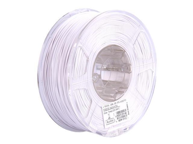 eSUN 1.75mm White ABS 3D Printer filament 1kg Spool (2.2lbs), White