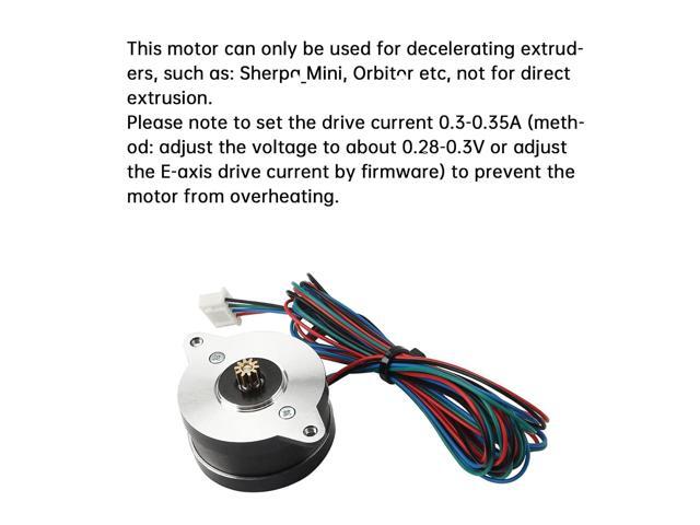 FYSETC 3D Printer Parts 36mm Motor Extruder Stepper Motor 1.8 Angle 0.35A 2 Phase Round Body with 47.2in Cable for Sherpa Mini/Orbite Extruder...