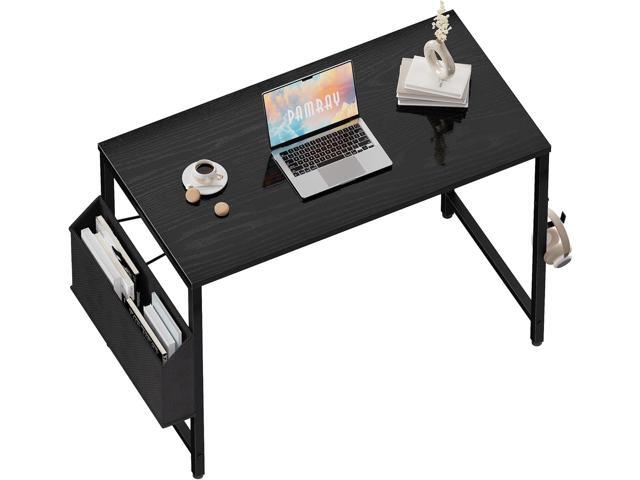 32 Inch Computer Desk for Small Spaces with Storage Bag, Home Office Work Desk with Headphone Hook, Small Office Desk Study Writing Table