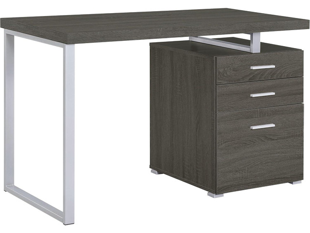 Coaster Home Furnishings Brennan Modern Contemporary Home Office 3-Drawer Writing Desk with Drawers Computer Desk Study Table File Cabinet Storage...