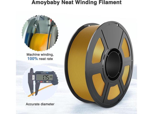 Silk Gold PLA Filament 1.75mm, 1kg(2.2lbs) High Speed Shiny Metallic Golden 3D Printer Filament, Low Warp & Clog-Free, Dimensional Accuracy +/-...