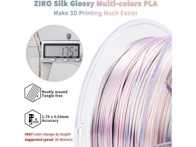 ZIRO 3D Printer Filament, Shiny PLA Fast Gradient Color Change, Glossy Color Change by Length PLA, Fit Most FDM 3D Printers, Dimensional Accuracy...