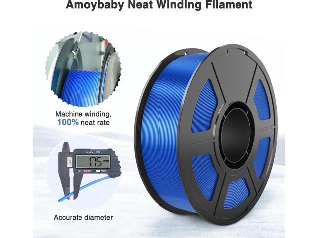Silk Blue PLA Filament 1.75mm 1kg(2.2lbs), Rapid Shiny 3D Printer Filament PLA for Fast Printing, Low Warp & Clog-Free, Dimensional Accuracy +/-...